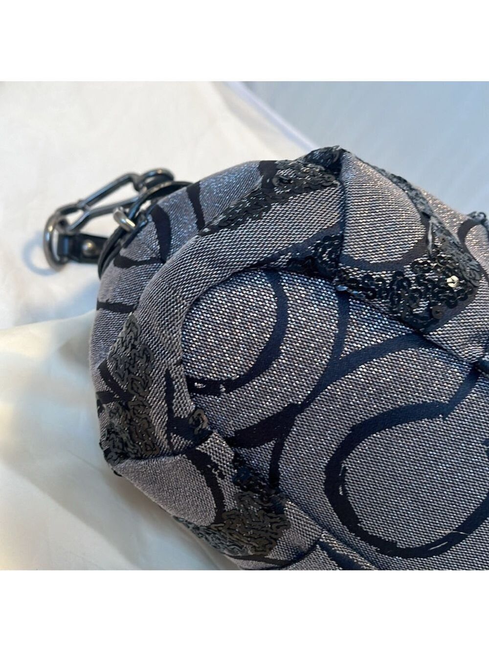 Coach Madison Signature Op Art Sophia Satchel - Picture 8 of 13